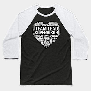 Team Lead Supervisor Heart Baseball T-Shirt